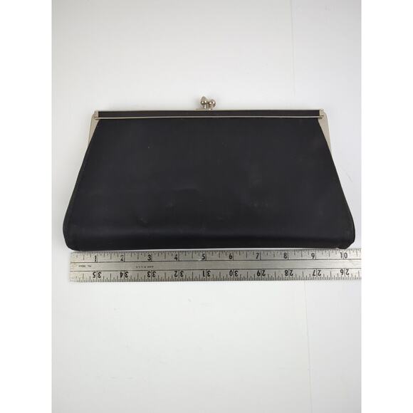 Elegant Black Clutch with Silver Accents - Picture 6 of 10
